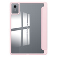 Case for Lenovo Idea Tab 11" 2025 TB336FU TB336ZU, with transparent back and stylus holder, pink