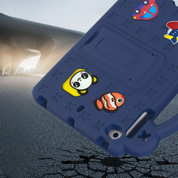 Children's case for iPad mini 7.9" 2019/2015/2014/2013/2012 (5/4/3/2/1 gen.), Cute Patterns, with stand, dark blue