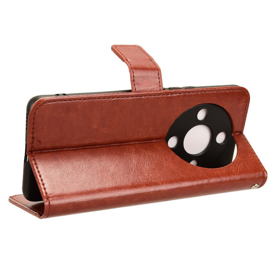 Flip case for Honor Magic 6 Lite 5G, Crazy Horse Wallet, brown