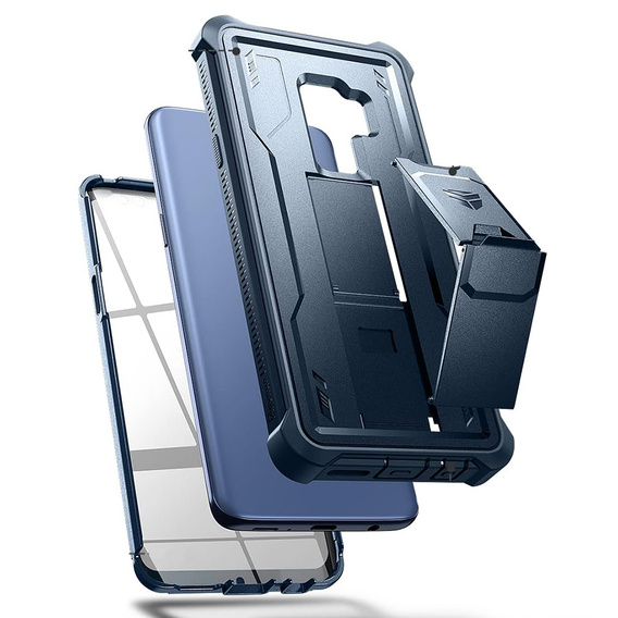 Armored case for Samsung Galaxy S9 Plus, Dexnor Full Body, dark blue