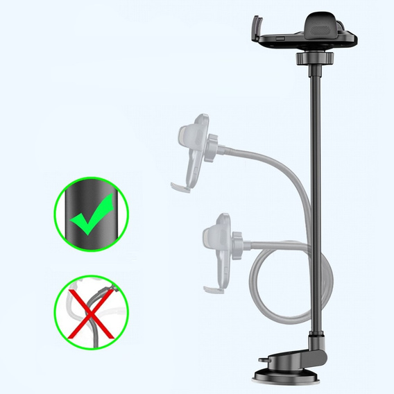 Car windscreen mount Long Arm 30cm for phones 4.7–7 inches