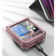 Armored Case for Samsung Galaxy Z Flip 5 5G, Dexnor Clip Holder, pink