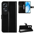 Flip case for Oppo A60, Crazy Horse Wallet, black