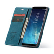 CASEME case for Samsung Galaxy S8, Leather Wallet Case, blue