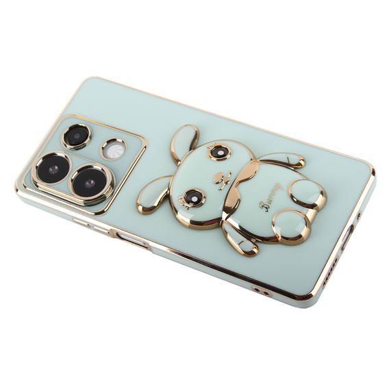 Case for Xiaomi Redmi Note 13 Pro 5G, Rabbit, green + 9H Tempered Glass