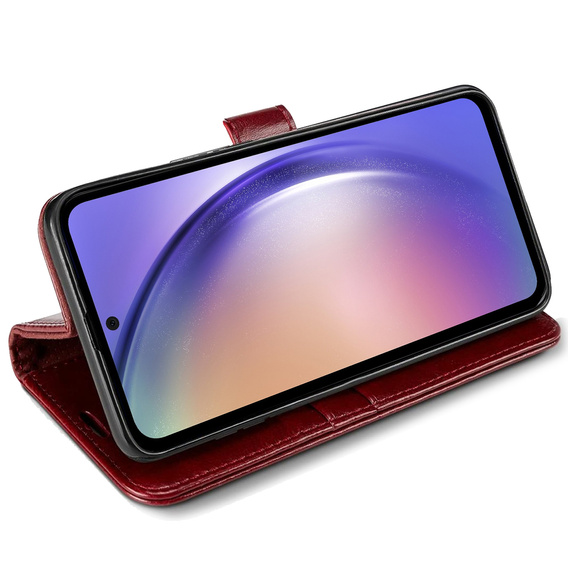 Flip case for Samsung Galaxy A54 5G, Wallet, do MagSafe, red