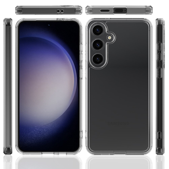 Case for Samsung Galaxy S24, Fusion Hybrid, with camera protection, transparent