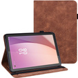 Flap case for Lenovo Tab M9, flower, brown