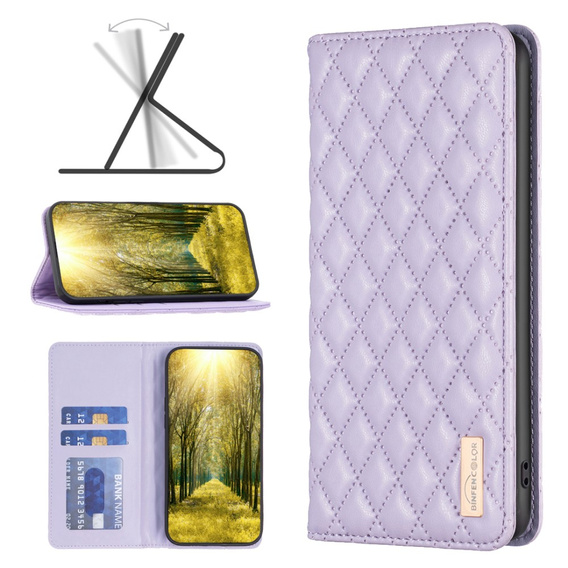 Flip case for Xiaomi Redmi Note 13 5G, Wallet, BINFEN COLOR, purple