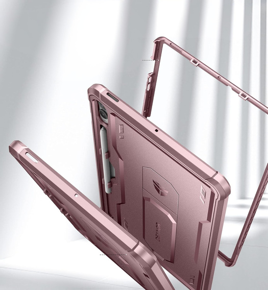 Armored case for Galaxy Tab S9 FE+ Plus 12.4, Dexnor Full Body, pink