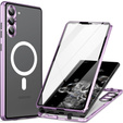 Magnetic Dual Glass MagSafe case for Samsung Galaxy S23+ Plus, purple