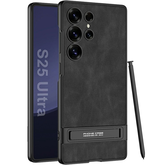 Case for Samsung Galaxy S25 Ultra, GKK Leather, black