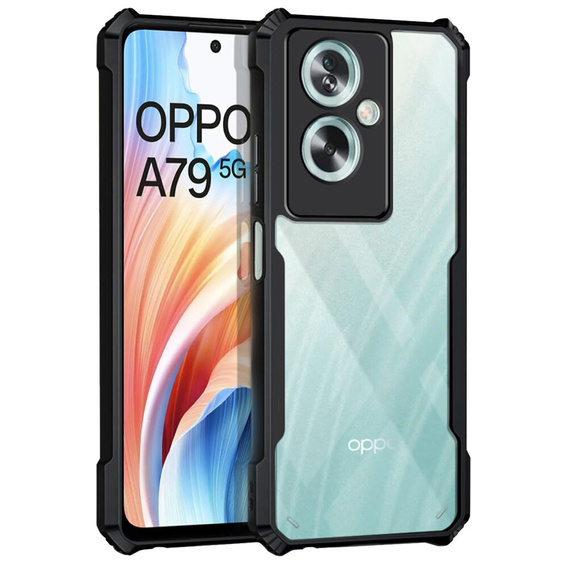 Case for Oppo A79 5G, AntiDrop Hybrid, black