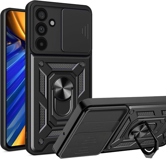 Case for Samsung Galaxy M55 5G, CamShield Slide, black
