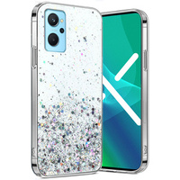 Case for Realme 9i / Oppo A96, Glittery, silver