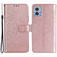 Flip case for Motorola Moto E22 / E22i, Mandala, pink