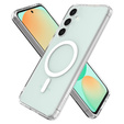 Spigen MagSafe Case for Samsung Galaxy S24 FE, Ultra Hybrid, transparent / white + 9H Tempered Glass