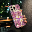 Magnetic case with floral laser pattern for iPhone 16 Pro