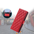 Flip case for Samsung Galaxy A55 5G, Rhombus Crossbody Leather, red