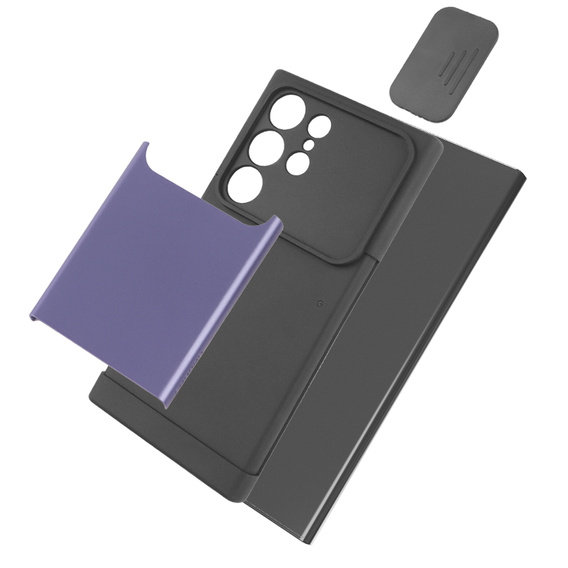 Case for Samsung Galaxy S24 Ultra, ERBORD MagProtect Slide Camera, purple