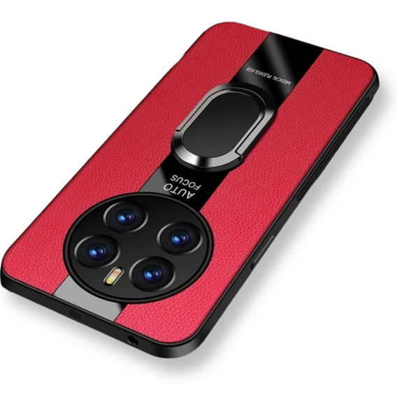Case for Realme 12 Pro 5G / 12 Pro+ 5G, Leather Kickstand Ring, red