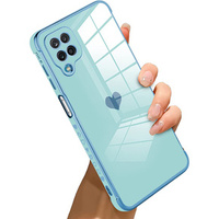 Case for Samsung Galaxy A12 / M12 / A12 2021, Electro heart, blue