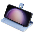 Flip case for Samsung Galaxy M34, Wallet Zipper Pocket, blue