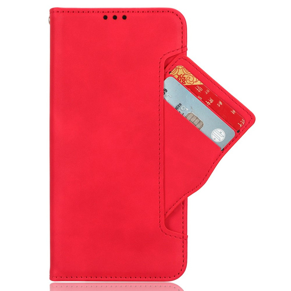 Flip case for Samsung Galaxy M34, Card Slot, red