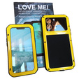 Love Mei Case for iPhone 14 Pro, armored with glass, yellow
