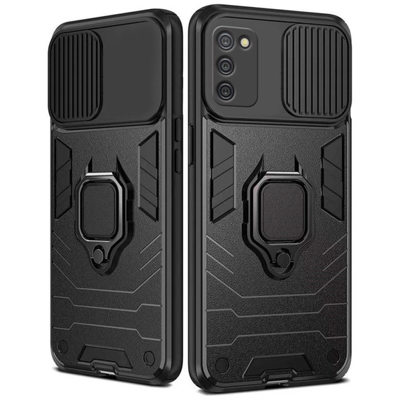 Case for Samsung Galaxy A03s, KickStand Camera Lens, blue