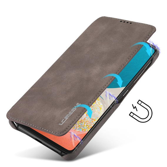 Flip case for Samsung Galaxy A53 5G, LC.IMEEKE, coffee
