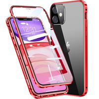 Case for iPhone 11, Magnetic Dual Glass, red