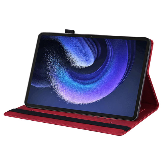 Case for Xiaomi Pad 6, Classic, with space for stylus, red