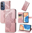 Flip case for Vivo Y19s, Butterfly, pink rose gold