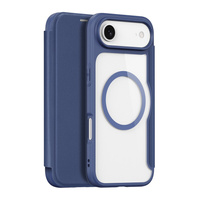 Dux Ducis case for iPhone Air, Skin X Pro, with flap, for MagSafe, navy blue