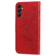 Flip case for Samsung Galaxy A14 4G/5G, Mandala Flower, red
