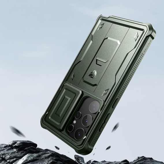 Armored case for Samsung Galaxy S24 Ultra, Dexnor Full Body (Two Frames), green