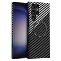 Case for Samsung Galaxy S23 Ultra, Magsafe Slim Carbon, black / grey