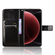 Flip case for Xiaomi 15 Ultra, Crazy Horse Wallet, black