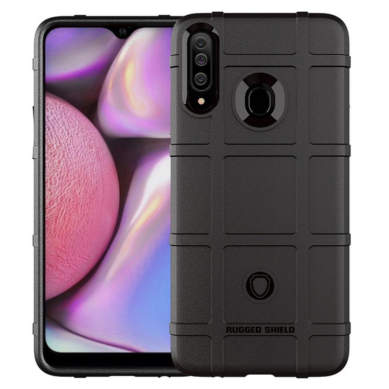 Case for Samsung Galaxy A20S, Rugged Shield, black
