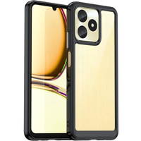 Case for Realme C51, Fusion Hybrid, transparent / black