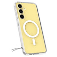 Spigen MagSafe Case for Samsung Galaxy S24 FE, Ultra Hybrid, transparent / white + 9H Tempered Glass