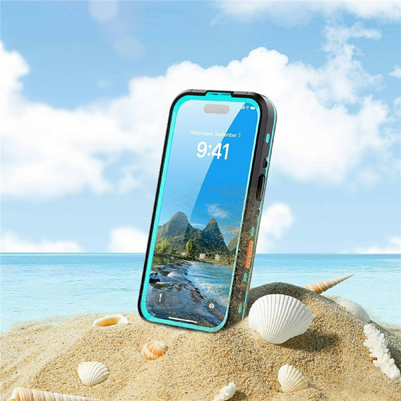 Case for iPhone 17 Pro, Waterproof IP68, SHELLBOX MagSafe, blue