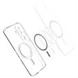 Spigen MagSafe Case for Samsung Galaxy S24 FE, Ultra Hybrid, transparent / white + 9H Tempered Glass