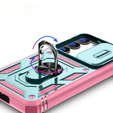 Case for Samsung Galaxy S23, CamShield Slide, green / pink