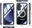 Case for Samsung Galaxy A36 / Samsung Galaxy A56, Shockproof, with glass, for MagSafe, black
