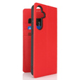 Flip case for Samsung Galaxy S25+ Plus, Litchi Skin Grain, red