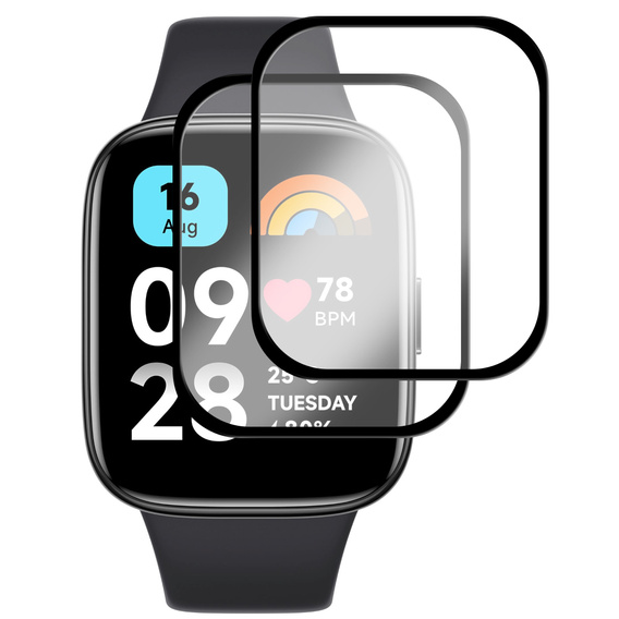 2x ERBORD Hybrid Glass for Xiaomi Redmi Watch 3 Active