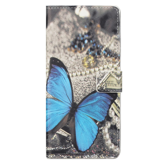 Flip case for Xiaomi Redmi Note 12S, Wallet Butterfly, blue
