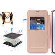 Flip case for Samsung Galaxy A26, RFID Wallet MagSafe CamShield, pink